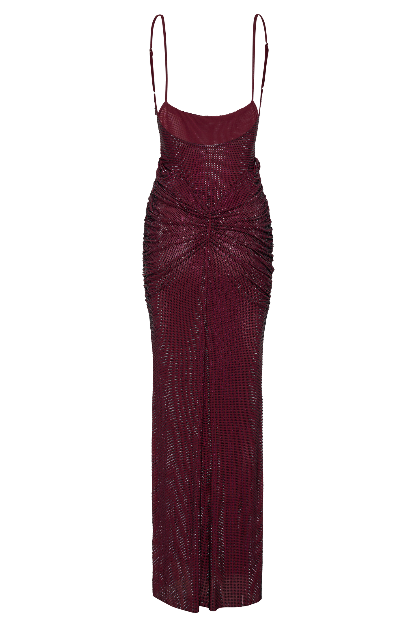 ROF Roisin Diamante Saten Maxi Elbise - Maun