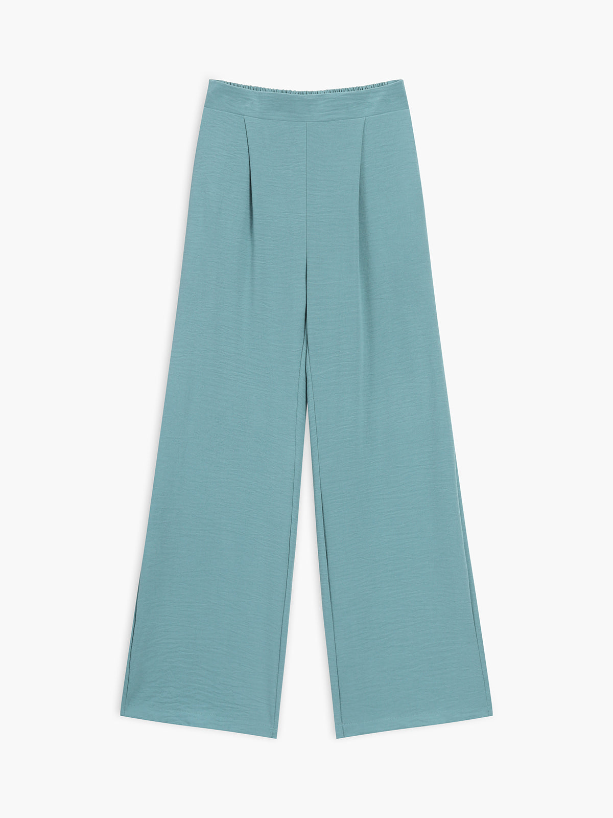 Solid Casual Pants Set Without Cami Top
