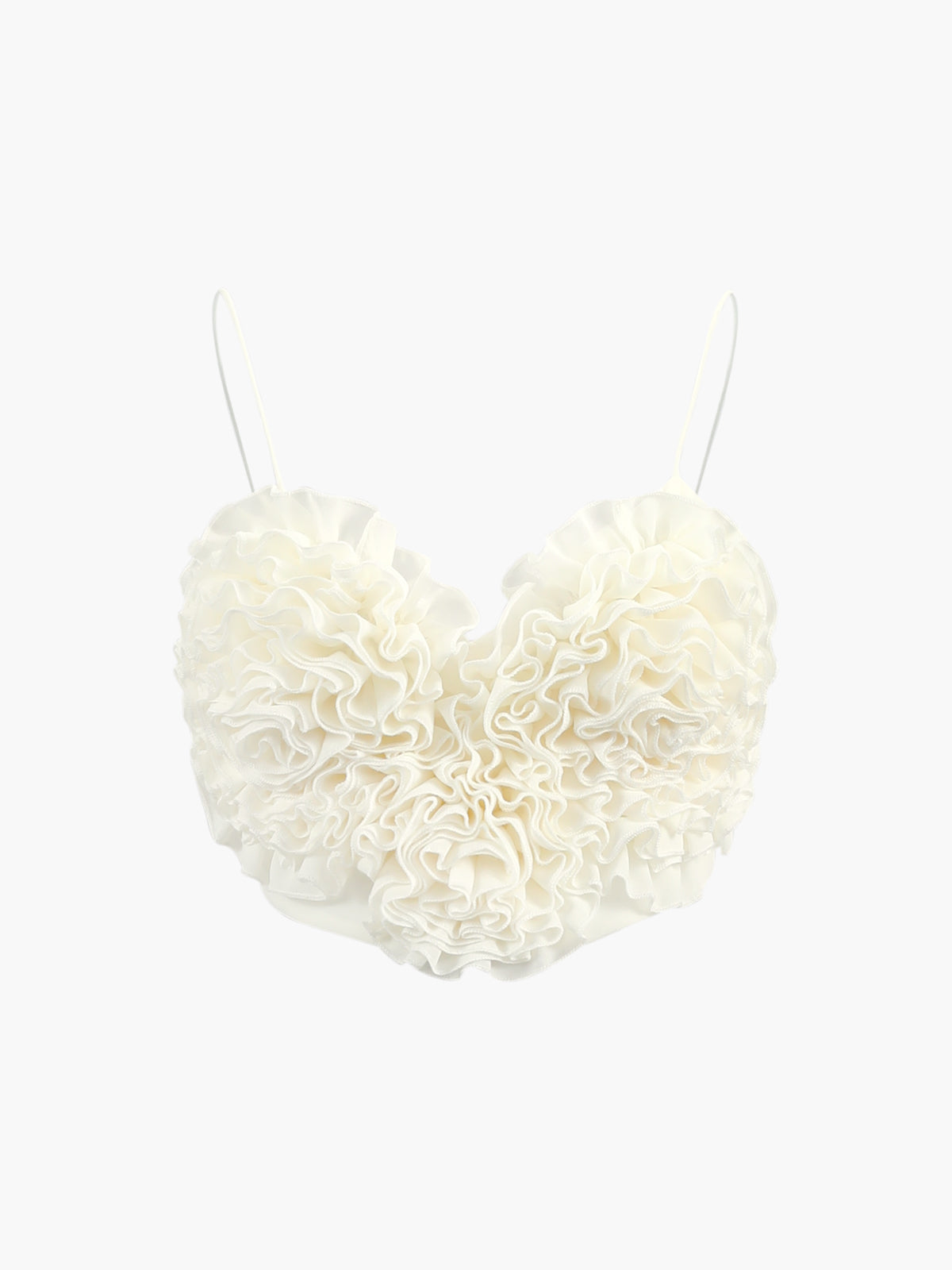 Sweetheart Shape Spaghetti Strap Cami Top Shine Aura