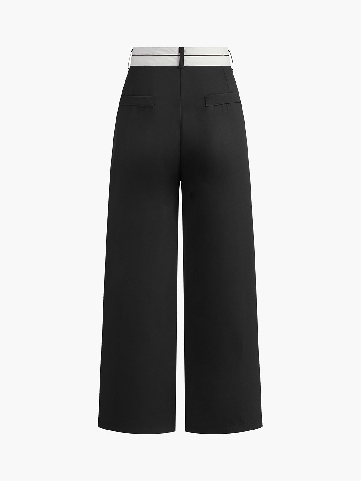 Günlük Kontrast Geniş Paça Pantolon Shine Aura