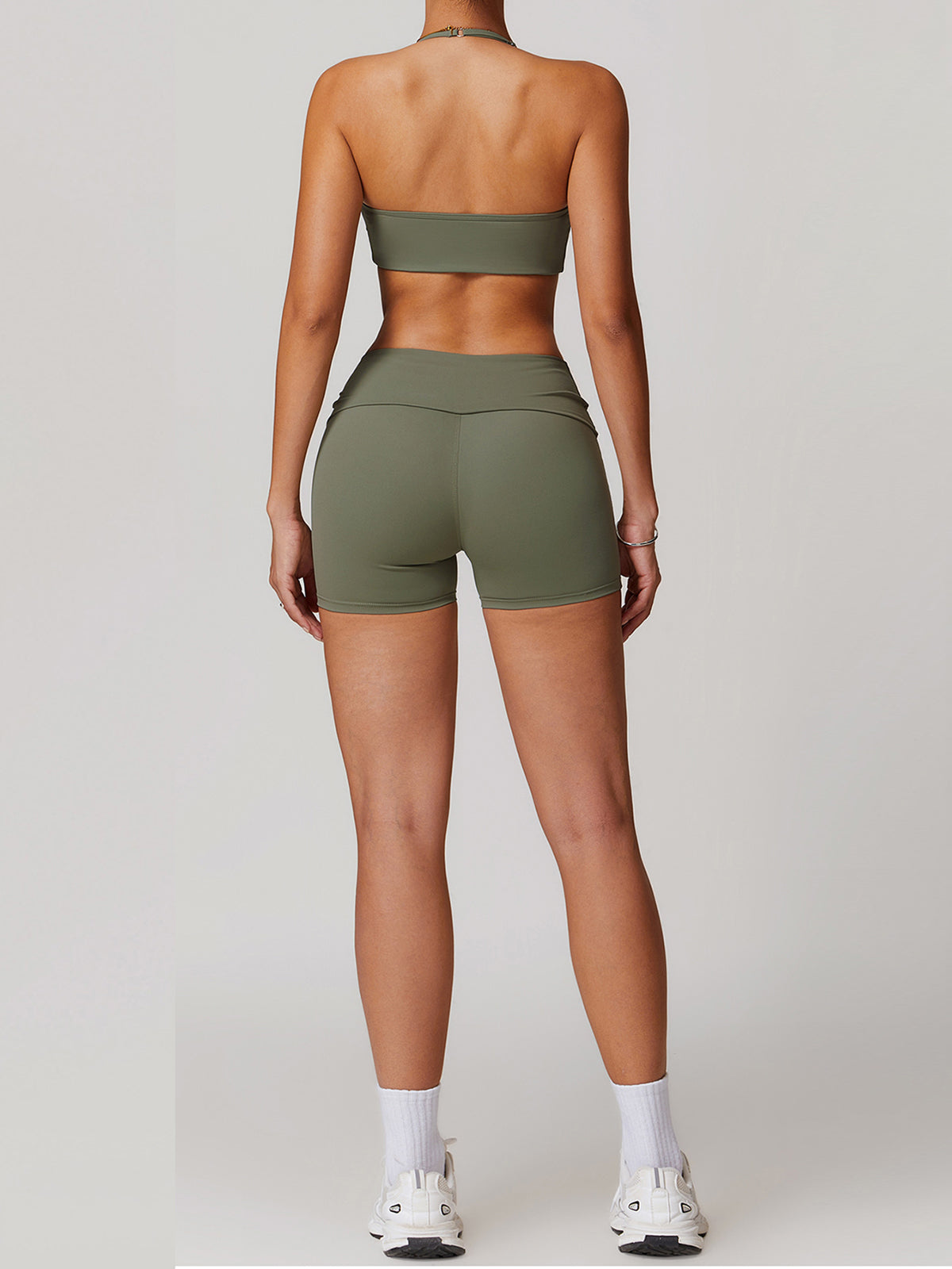Halter Skinny Çabuk Kuruyan Şort Takımı