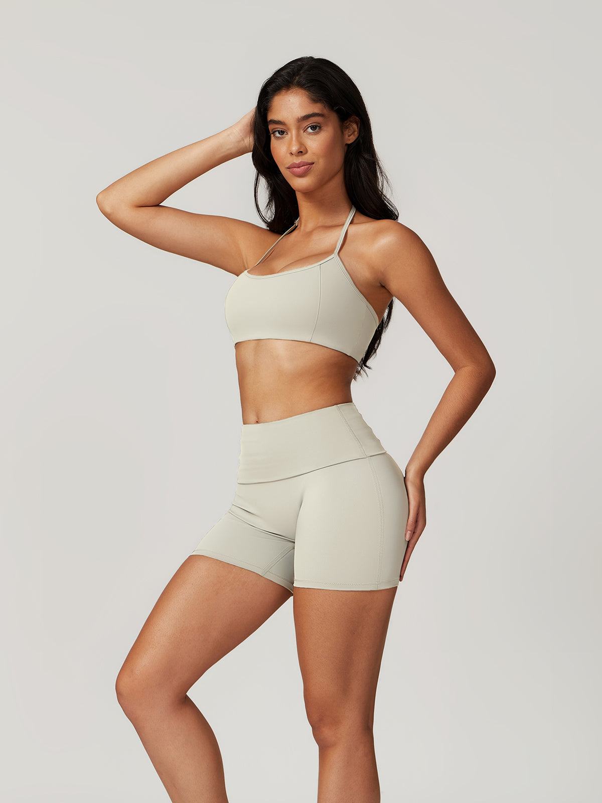 Halter Skinny Çabuk Kuruyan Şort Takımı