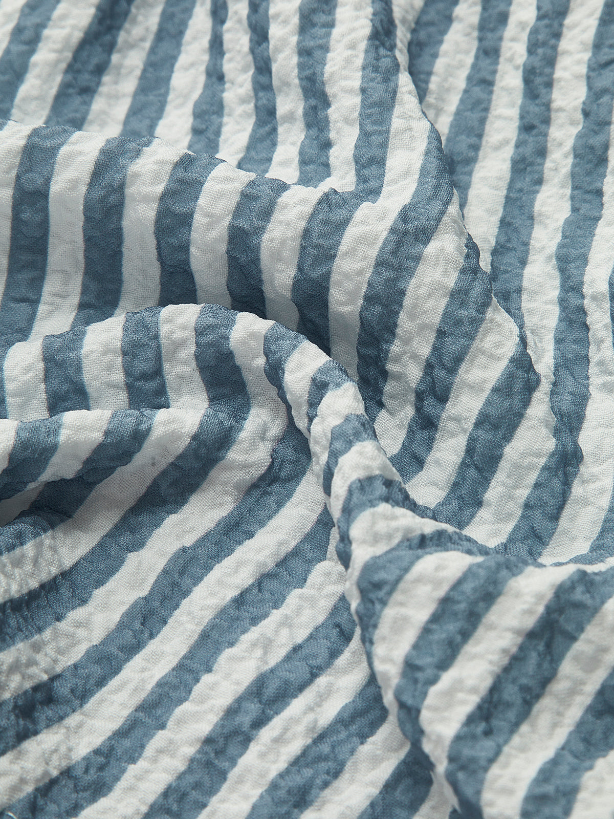 Vintage Pinstripe Düğmeli Şort