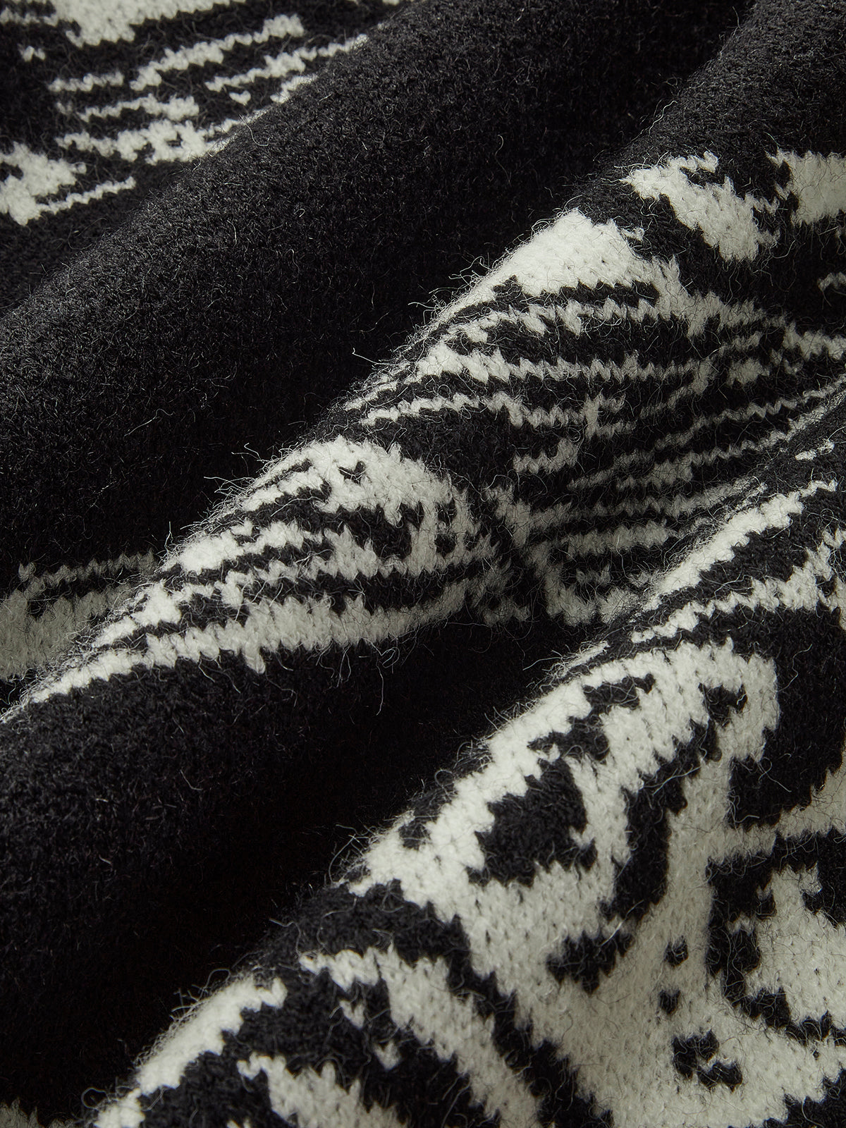 Vintage Printed Oversize Knit Outwear Shine Aura