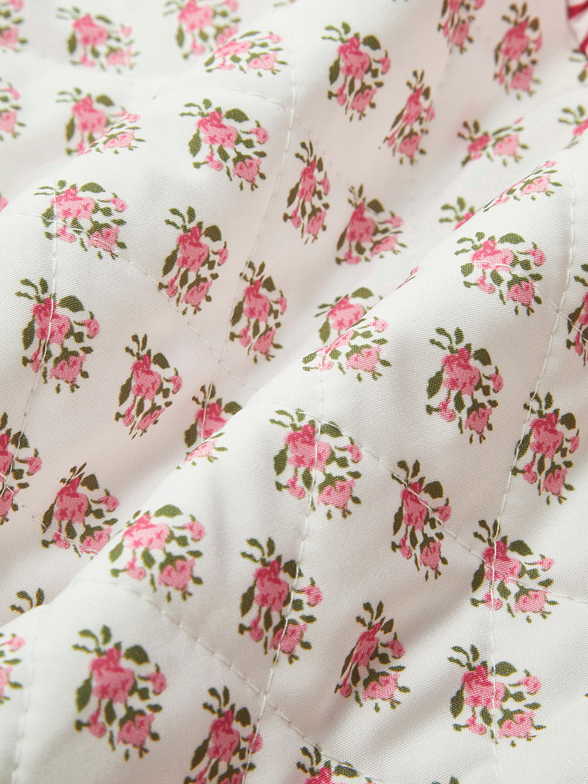 Çiçek Desenli Çift Taraflı Kış Palto Shine Aura