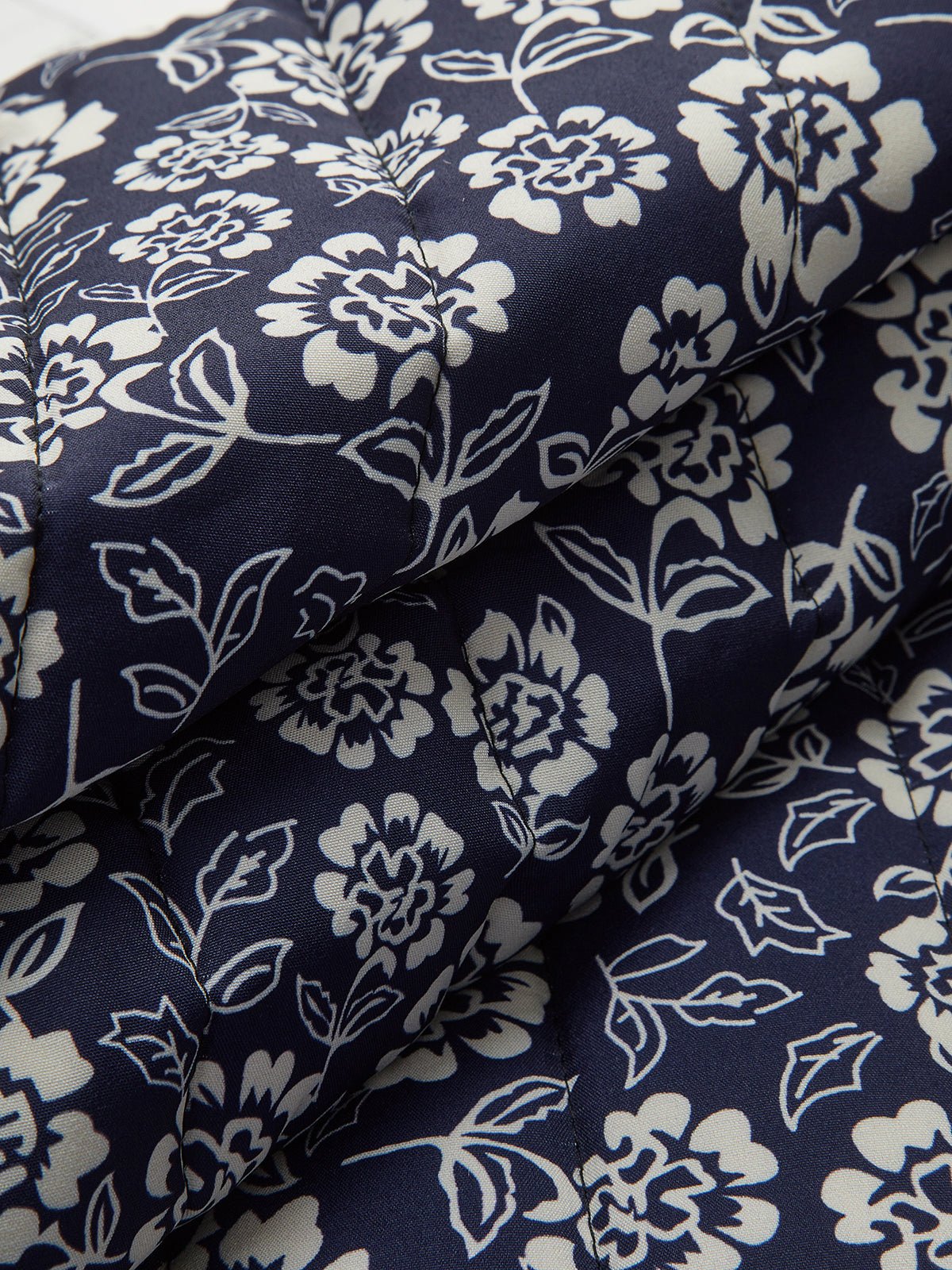 Floral Printed Pockets Winter Coat Shine Aura
