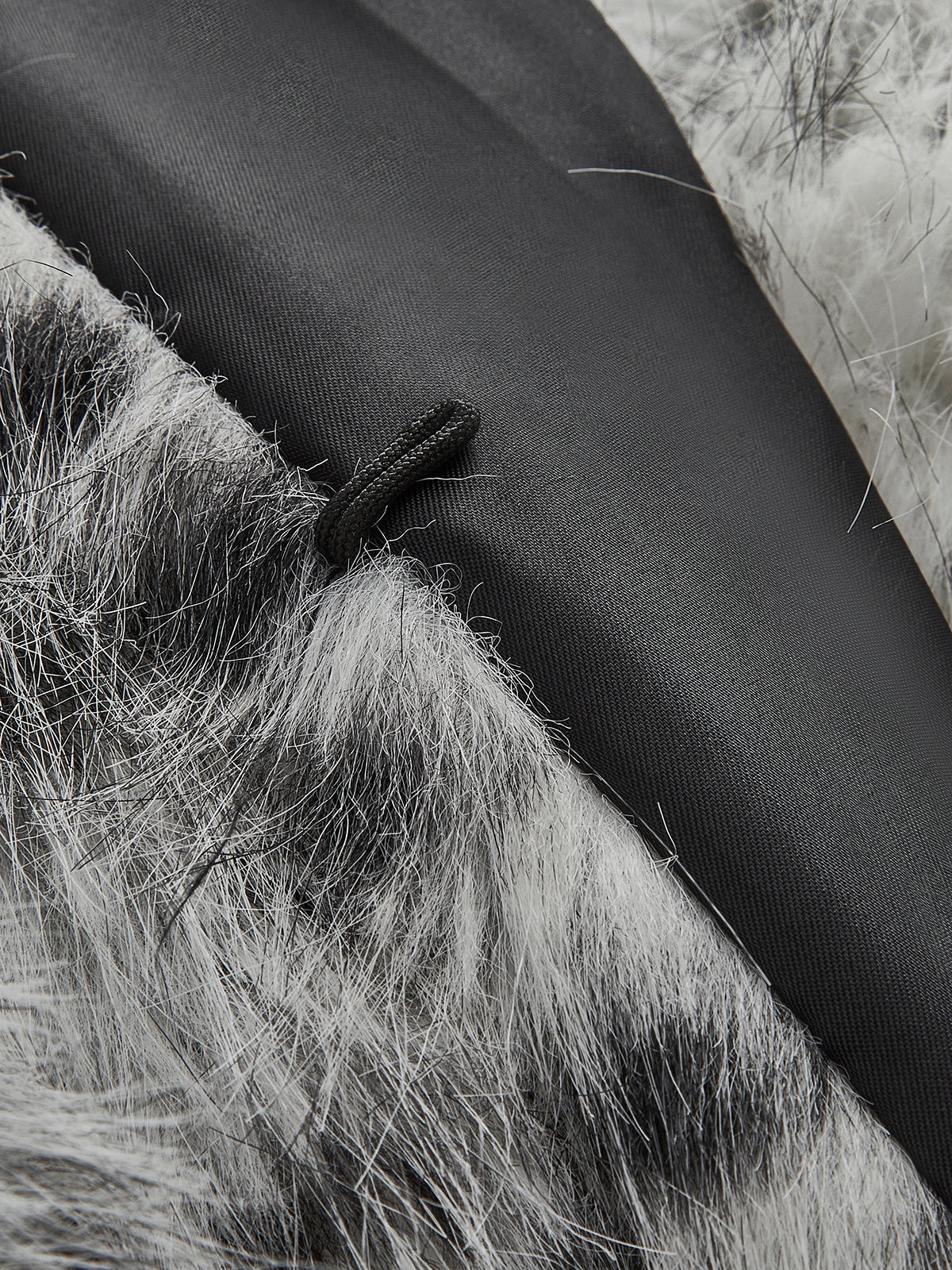 Contrasting Dot Patterned Faux Fur Jacket