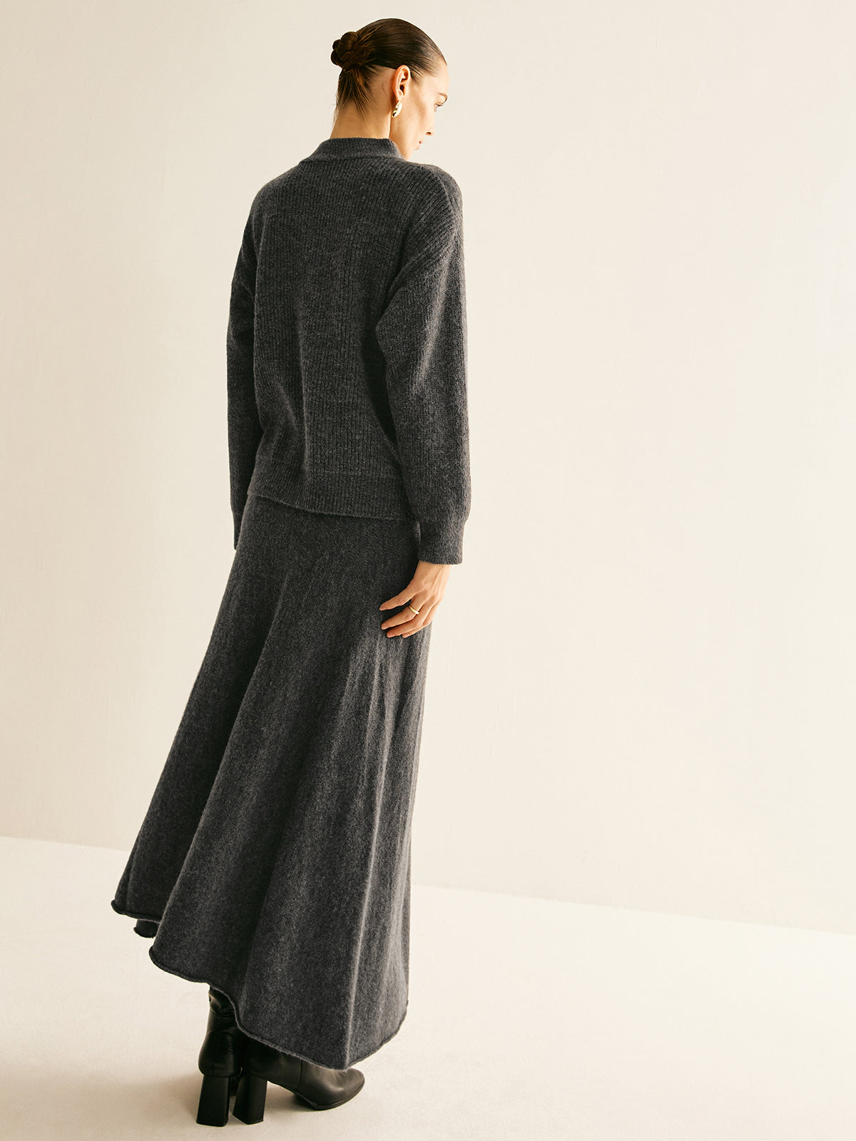 İki Yönlü Fermuarlı Yumuşak Etek Takımı Shine Aura