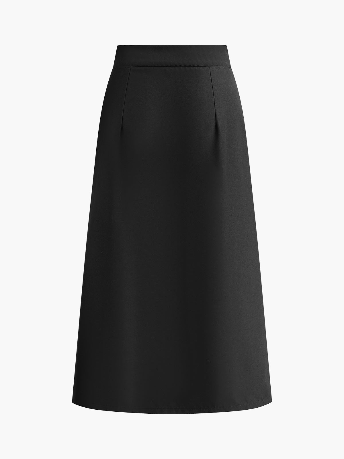 Metal Button Midi Skirt Shine Aura