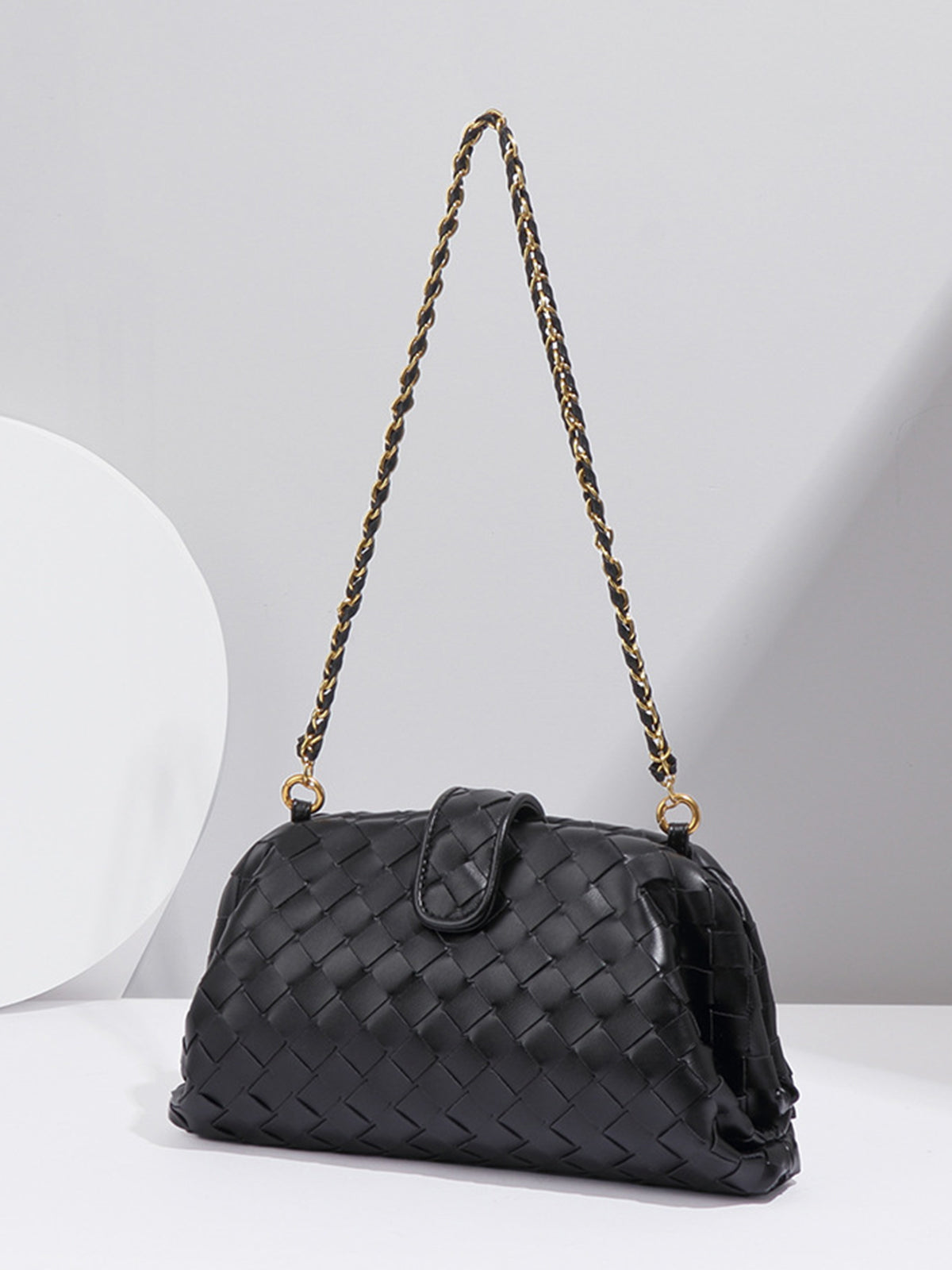 Woven Cloud Dumpling Shoulder Bag Shine Aura