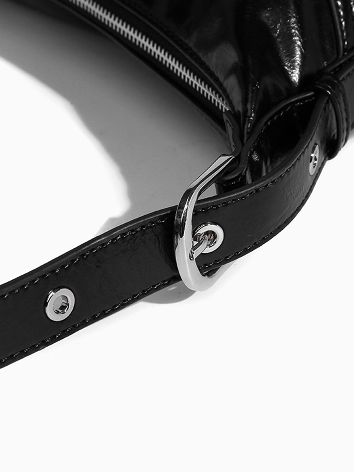 Adjustable Strap Zipper Tote Bag Shine Aura