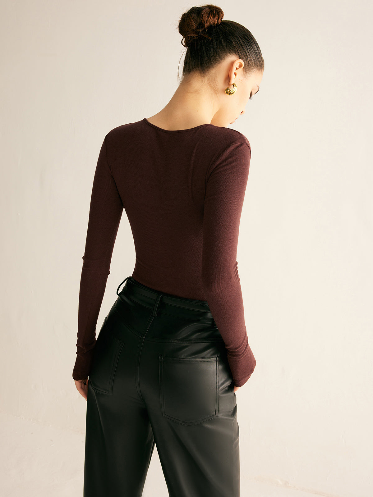 Düğmeli Jarse Bodysuit Shine Aura