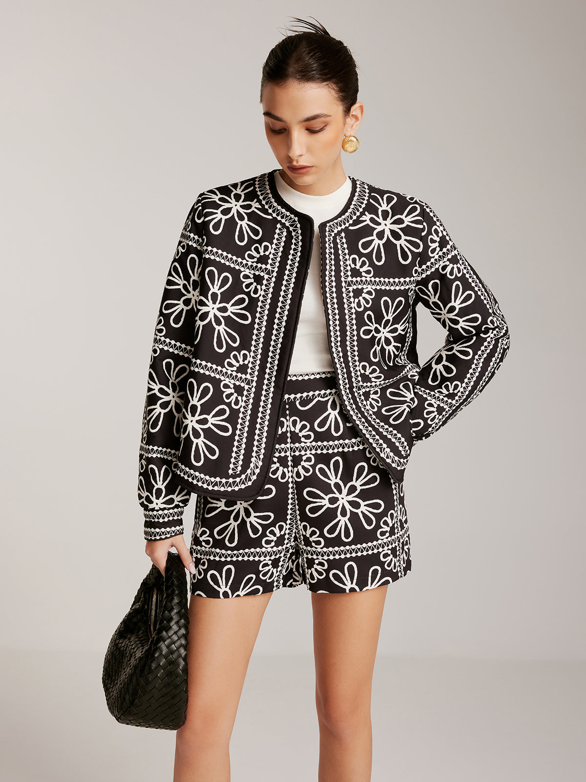 Boheme Printed Pockets Shorts Shine Aura