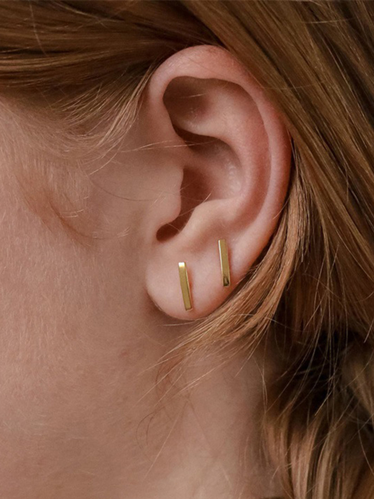 Minimalist Bar Stud Earrings Shine Aura