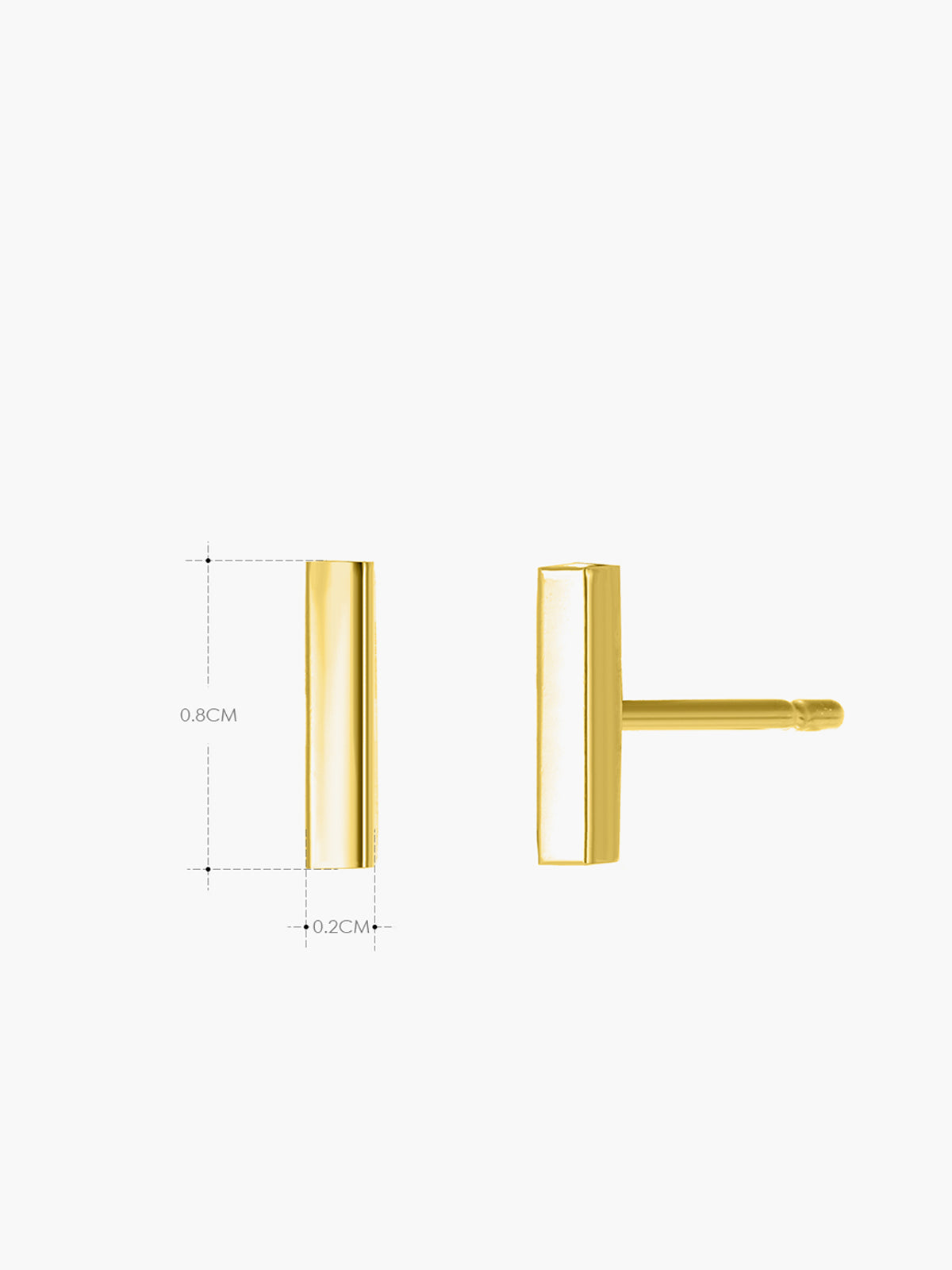 Minimalist Bar Stud Earrings Shine Aura
