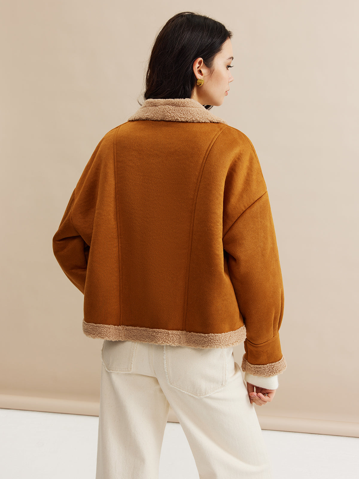 Boheme Minky Astarlı Süet Ceket Shine Aura