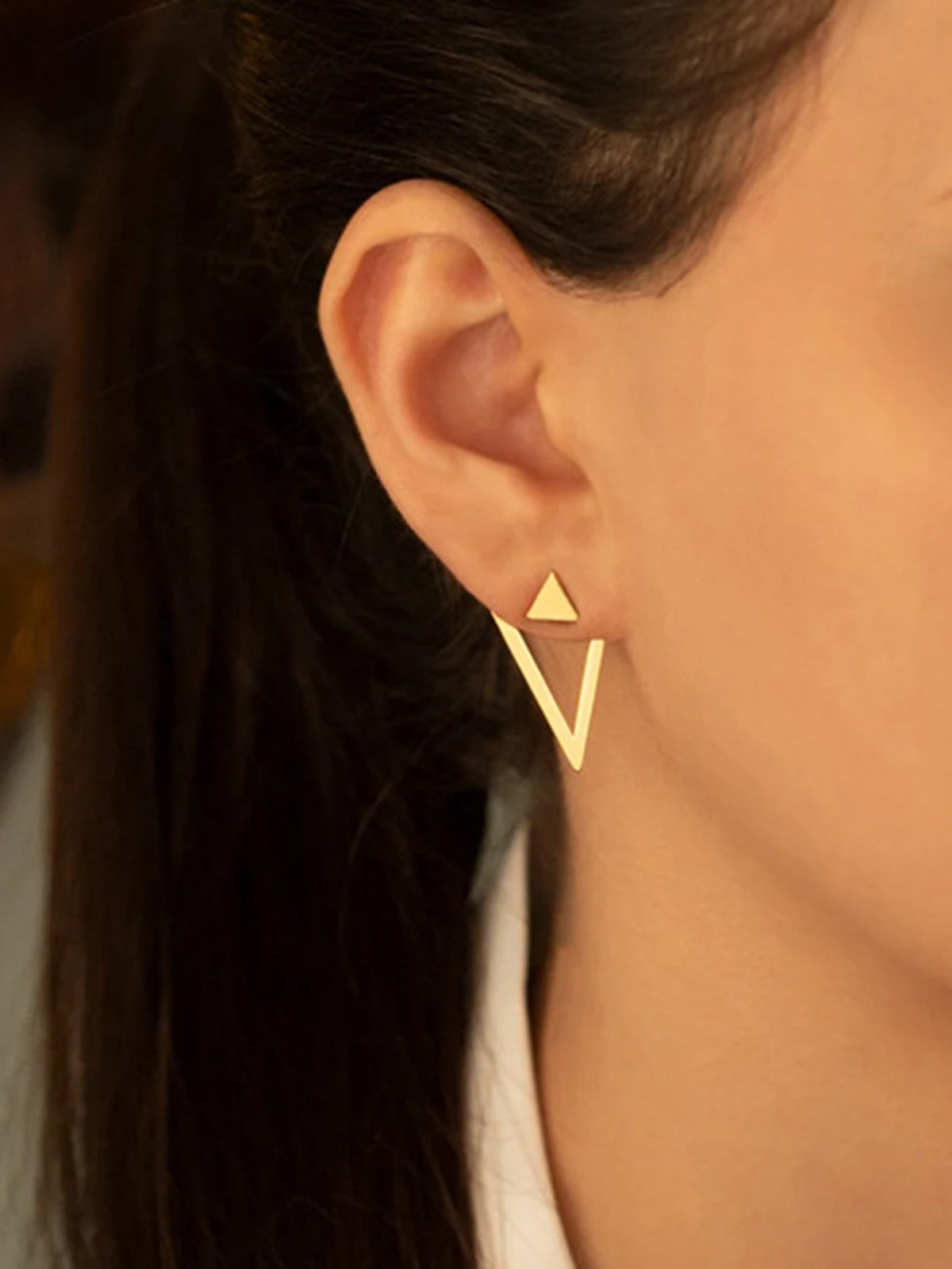 Detachable Triangle Earrings Shine Aura