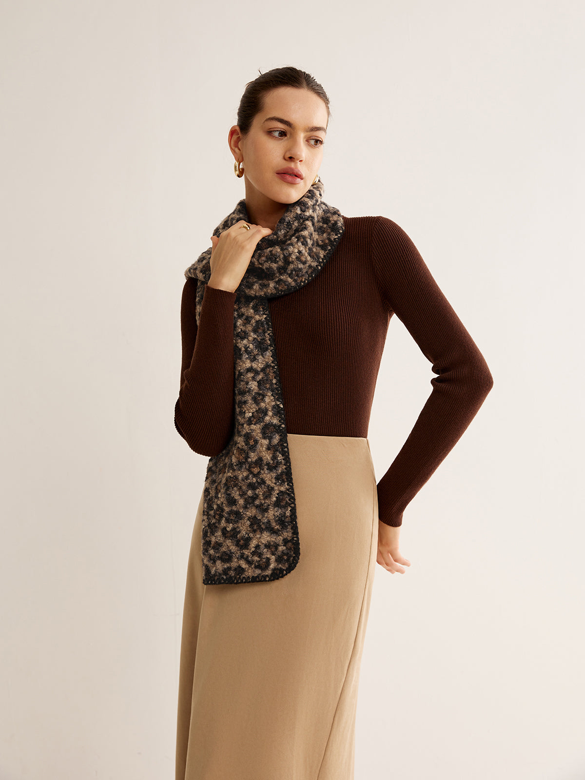 Leopar Desenli Minky Şal Shine Aura