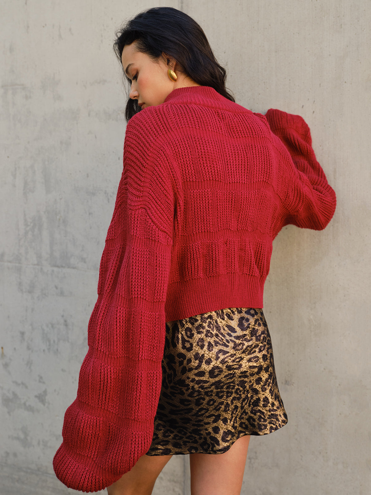 Şık Yarım Yaka Fermuarlı Kısa Kaban ile Ş effortless Stil Shine Aura