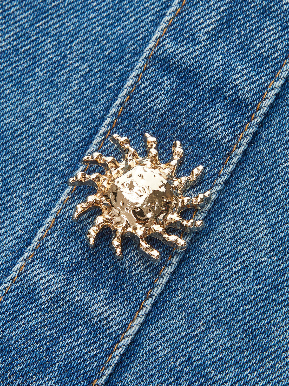 Şık Bir Görünüm İçin Stil Sahibi Denim Panel Kontrast Askılı Korse Üst