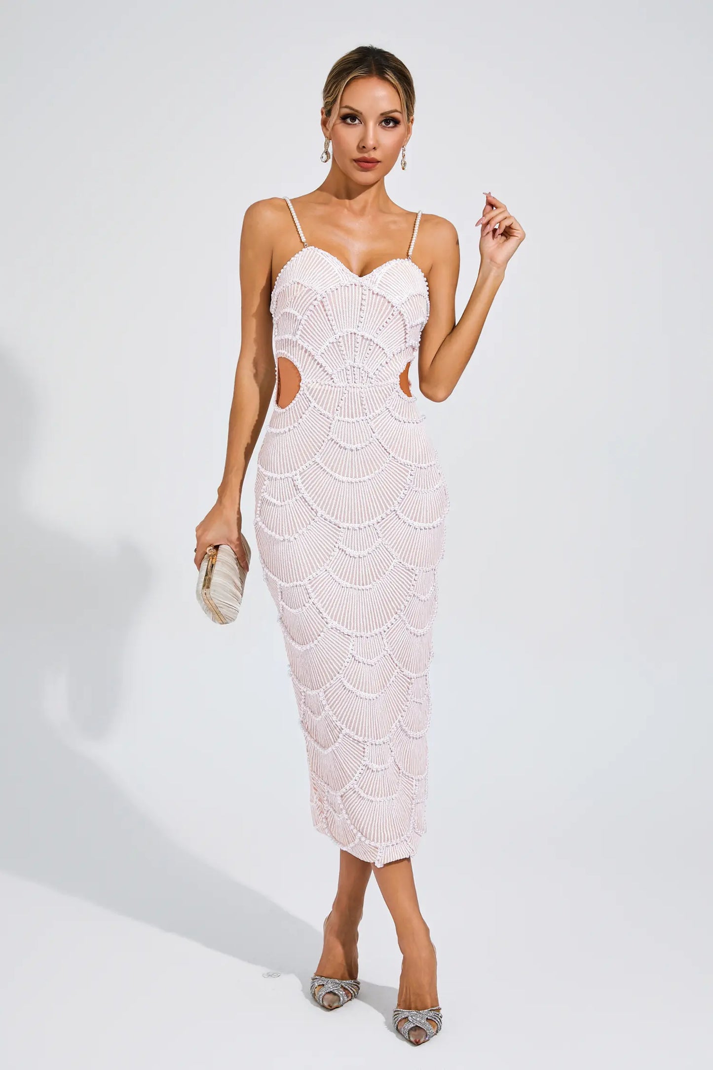 Sunita İnci Slip Midi Elbise