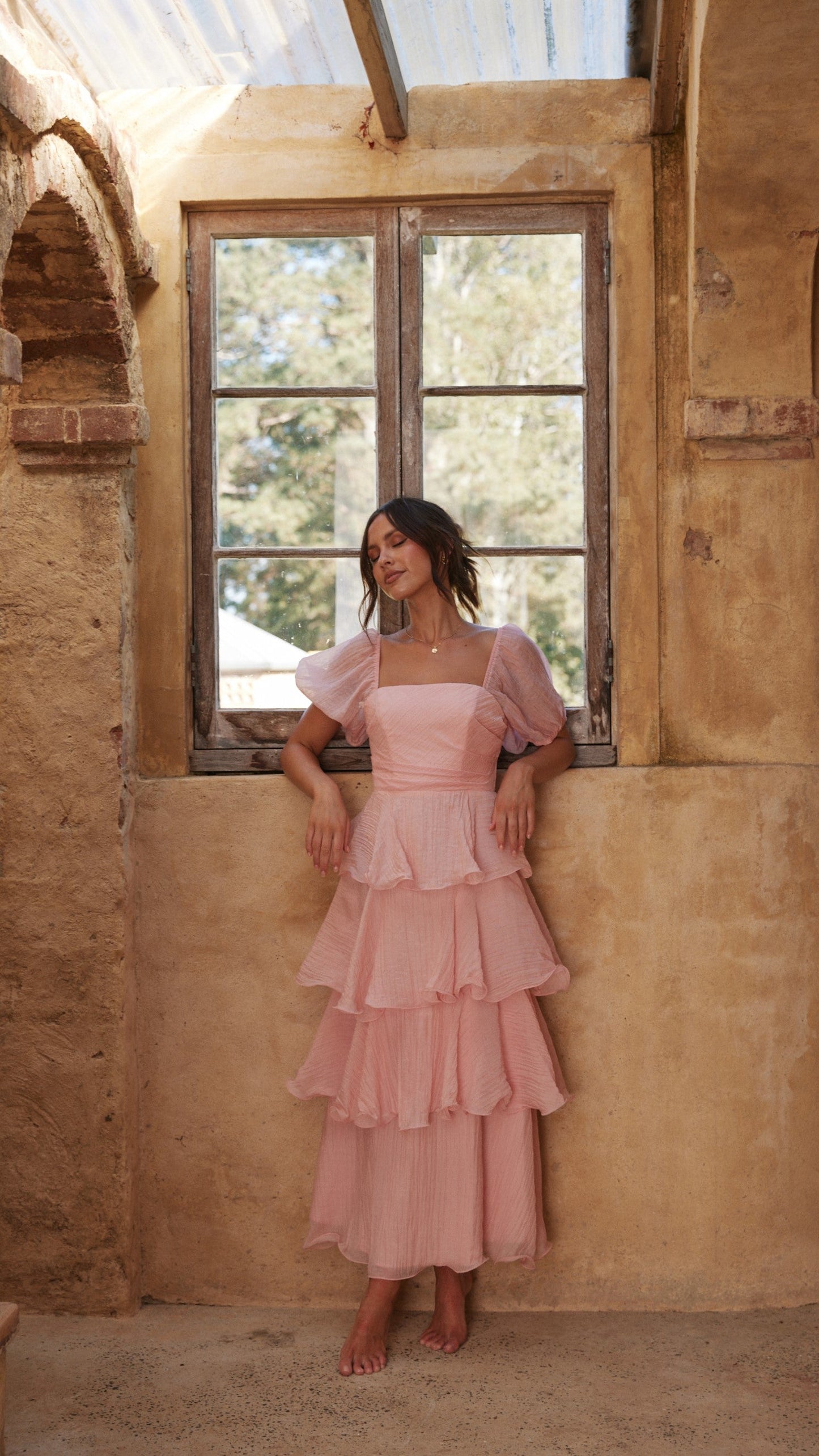 Lanelle Maxi Elbise - Pembe