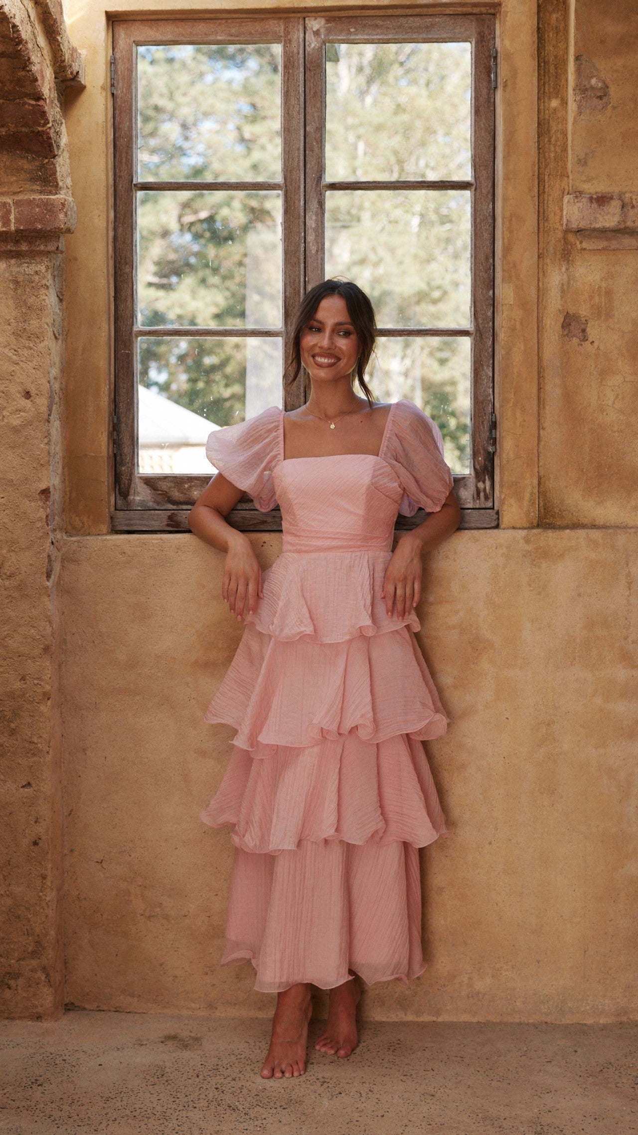 Lanelle Maxi Elbise - Pembe