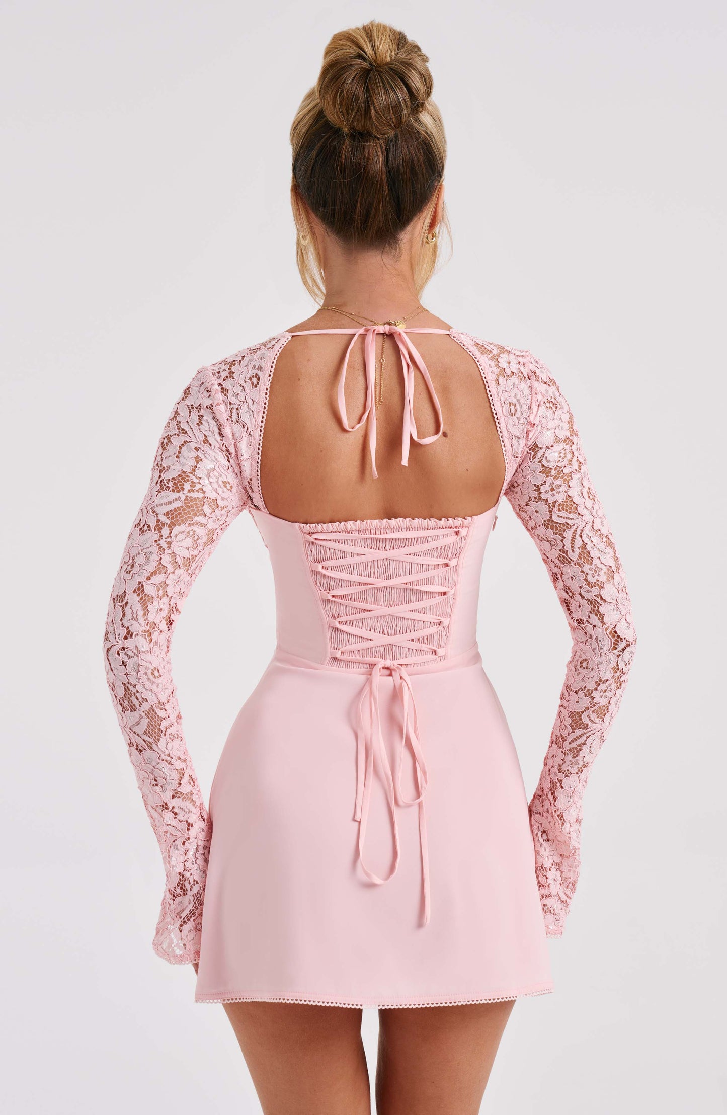 Jacinta Mini Elbise - Allık Shine Aura