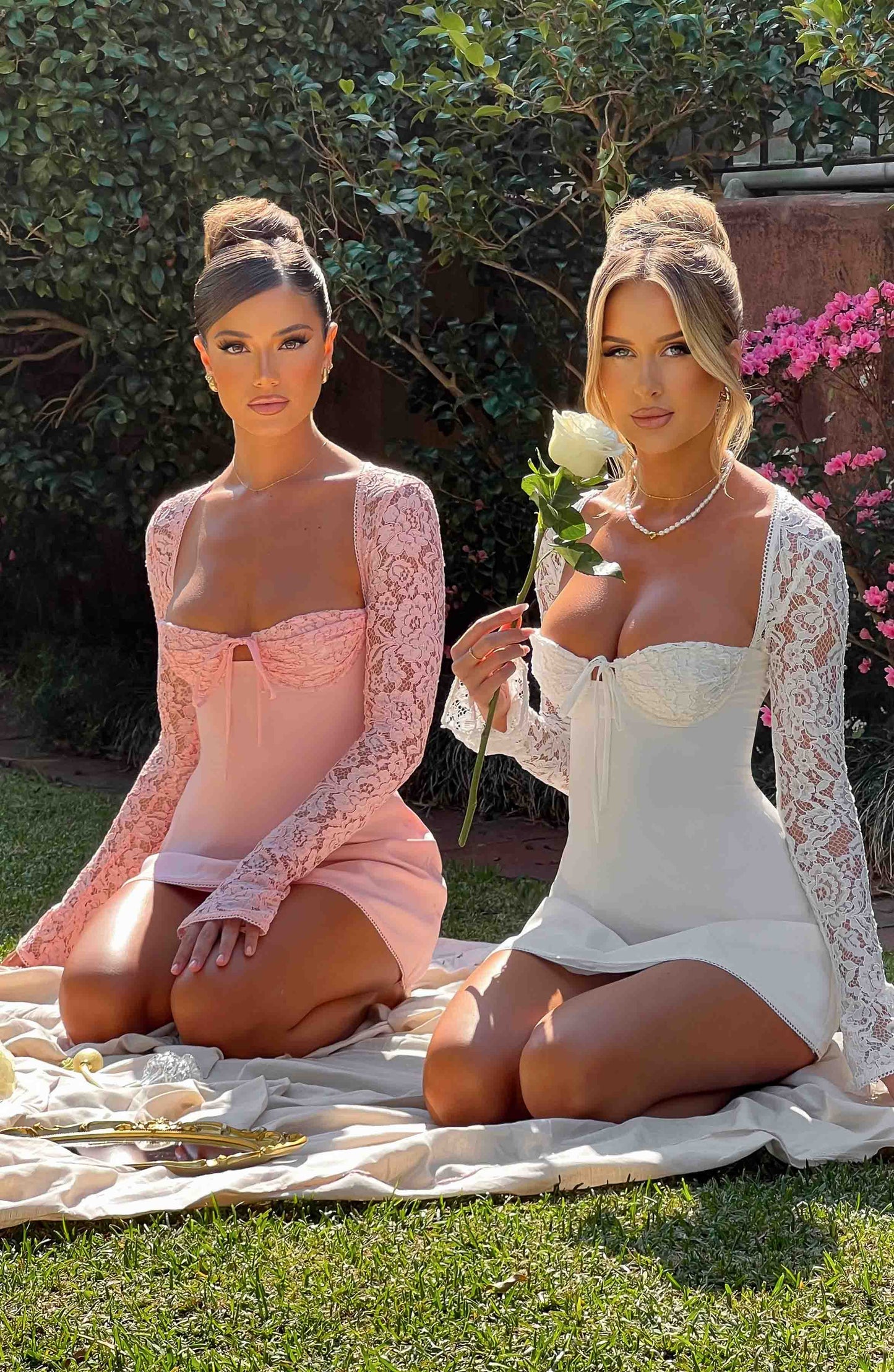 Jacinta Mini Elbise - Fildişi Shine Aura