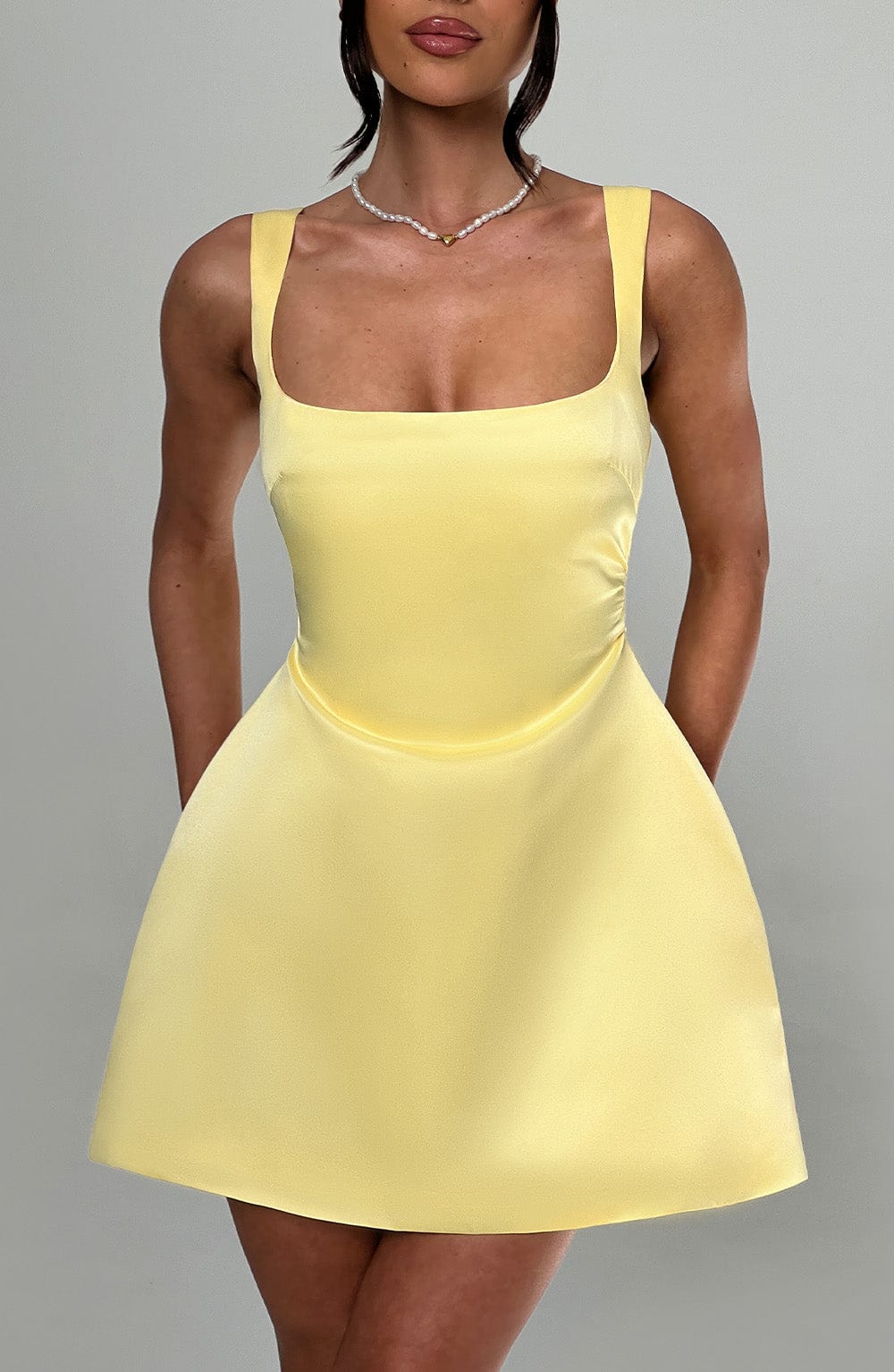Sofie Mini Elbise - Limon Shine Aura