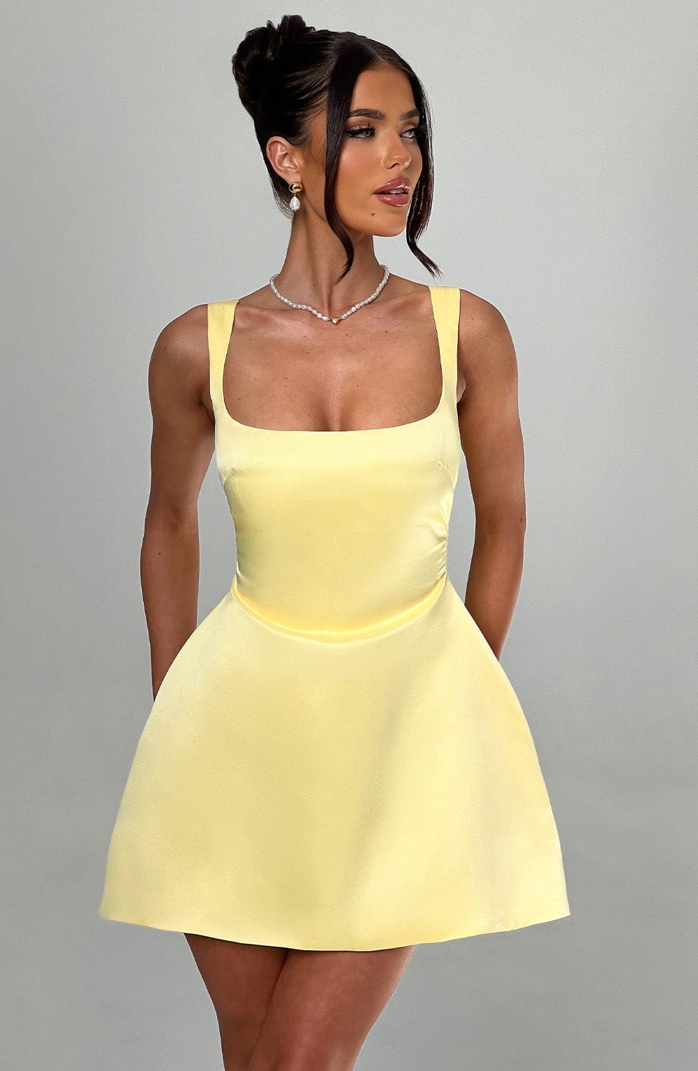 Sofie Mini Elbise - Limon Shine Aura