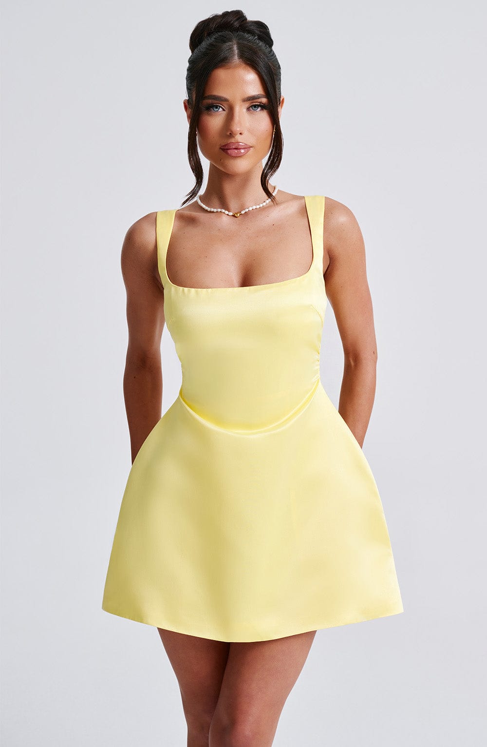 Sofie Mini Elbise - Limon Shine Aura