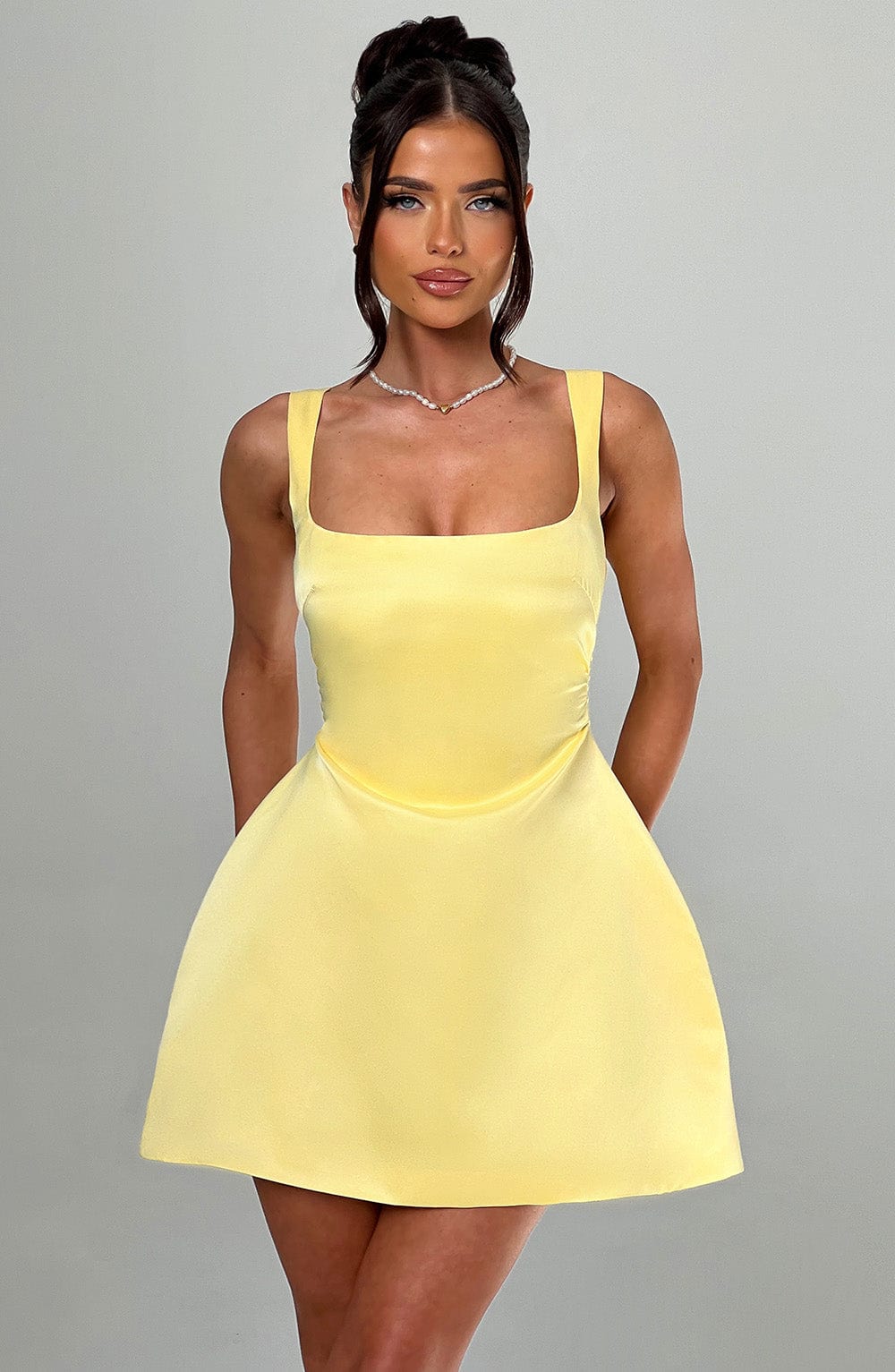 Sofie Mini Elbise - Limon Shine Aura