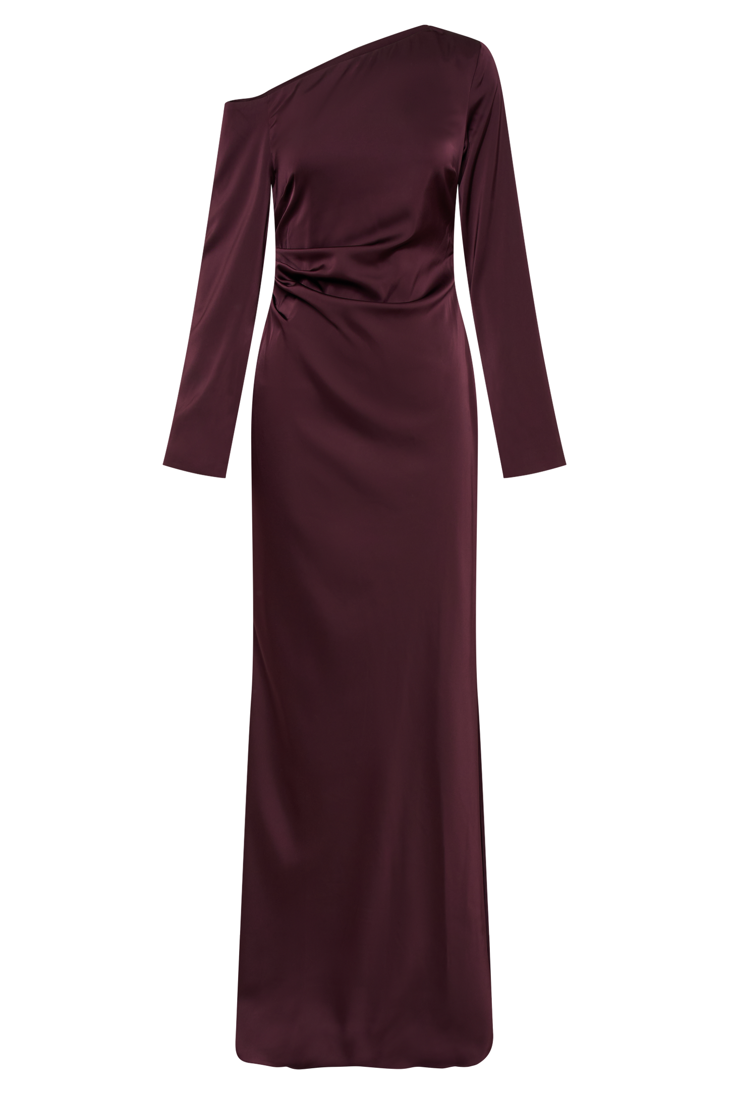 ROF Avery Uzun Kollu Maxi Elbise - Mürdüm