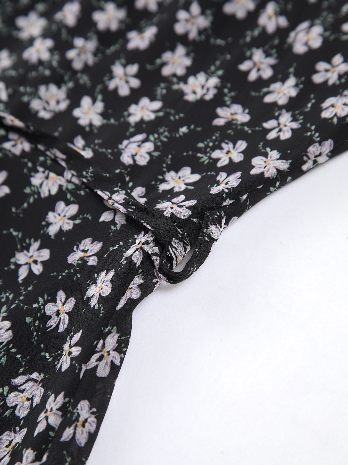 Çiçekli Peter Pan Yaka Kısa Elbise Shine Aura