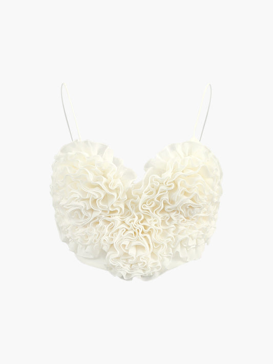 Sweetheart Shape Spaghetti Strap Cami Top Shine Aura