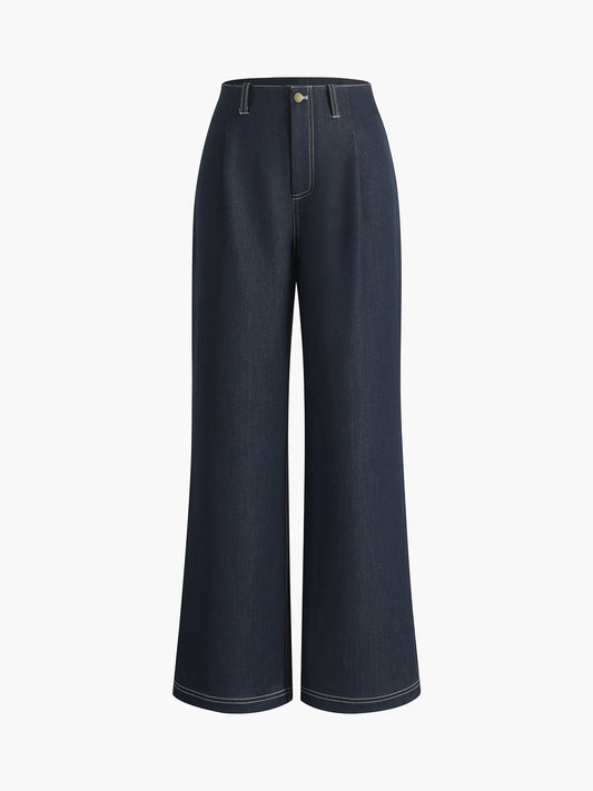 Günlük Koyu Denim Kot Shine Aura