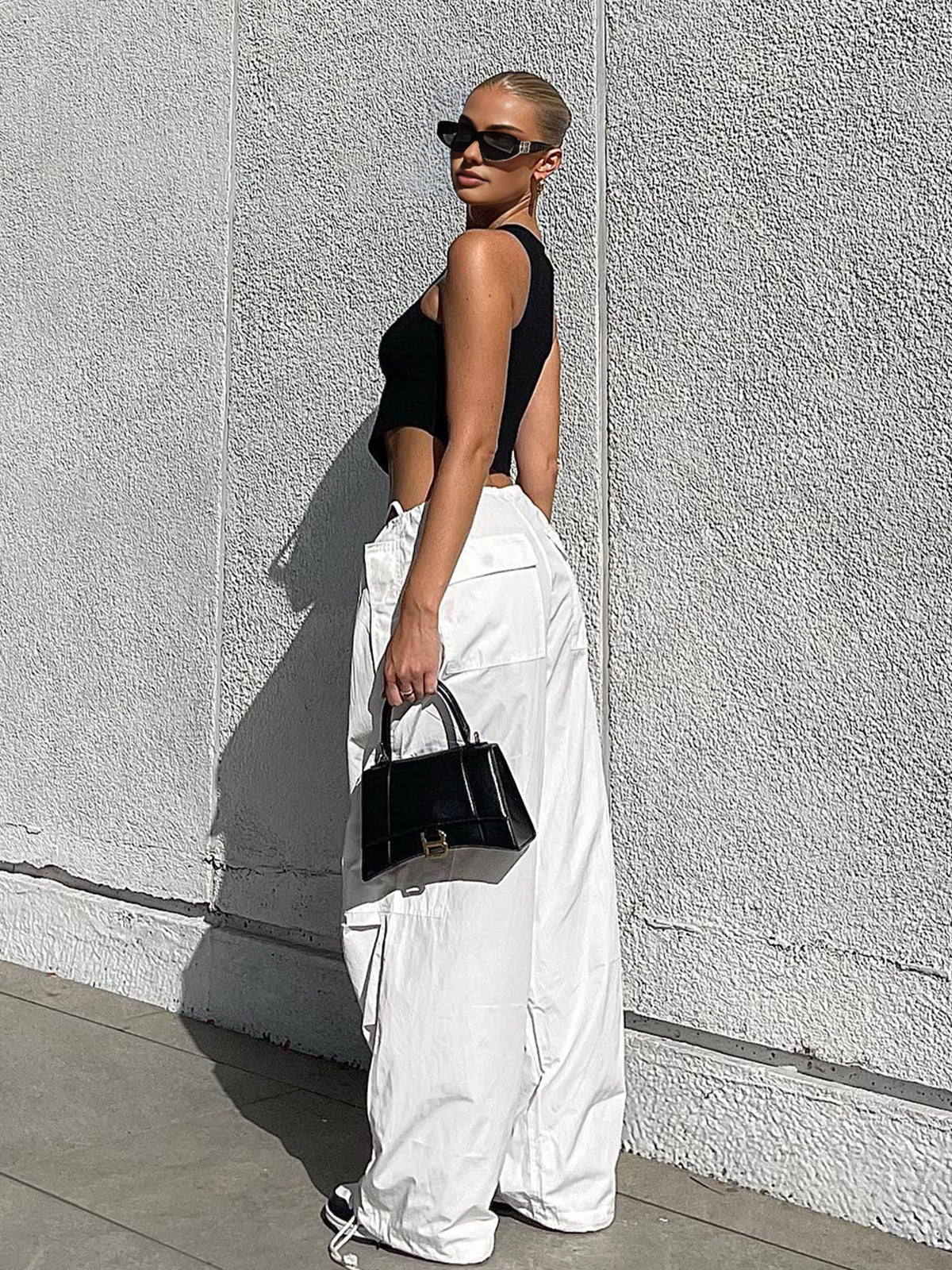 Jarse Asimetrik Etekli Cami Üst Shine Aura