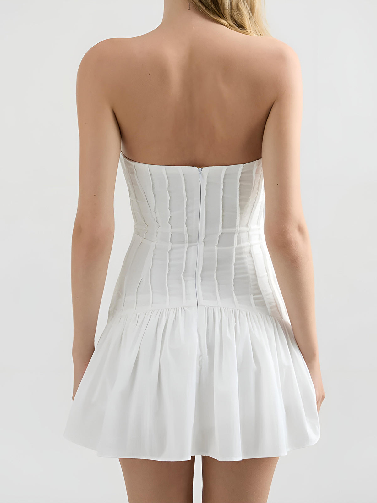 Piliseli Tüp Kısa Elbise Shine Aura