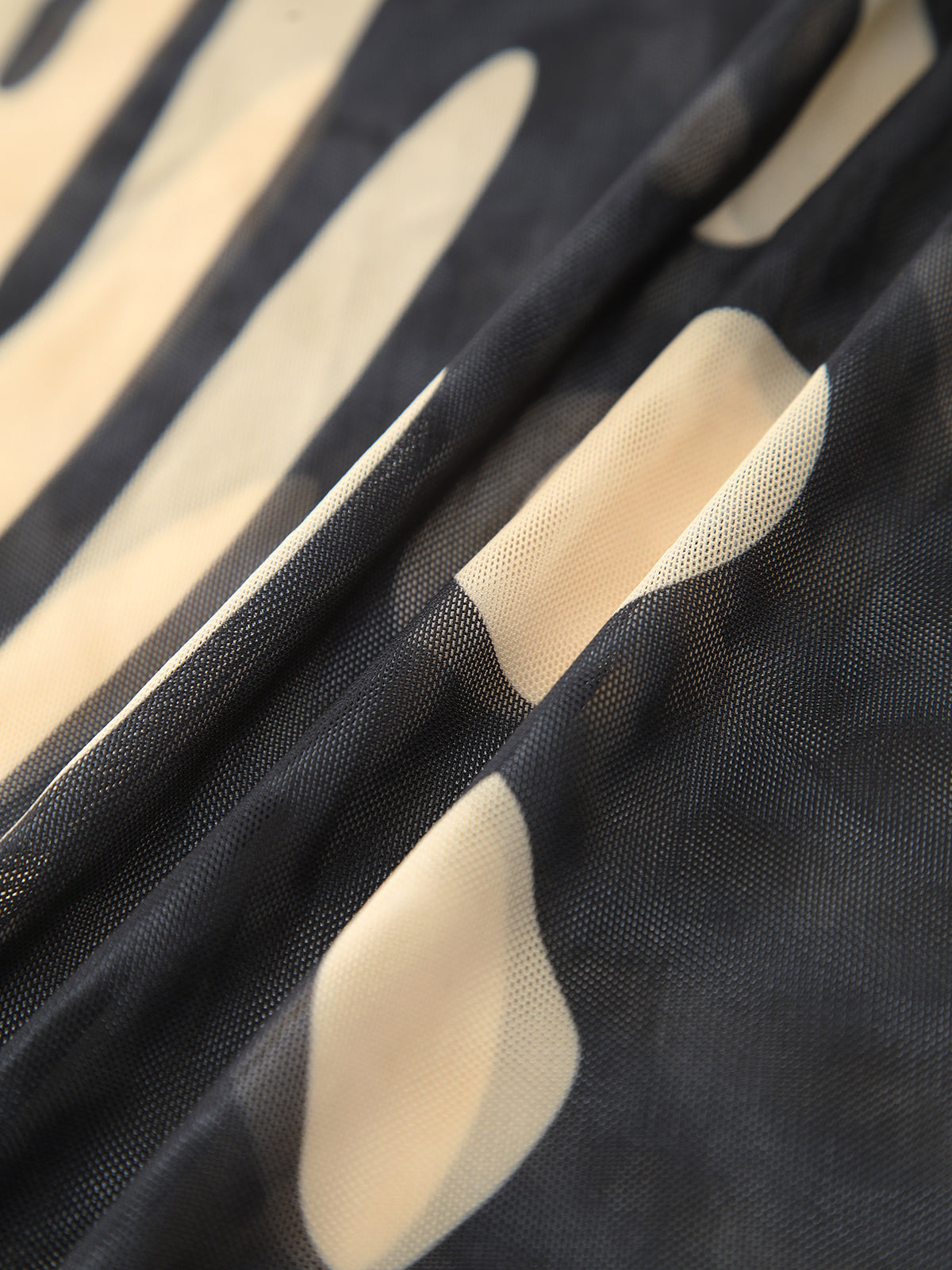 Kuş Desenli File Örtülü Maxi Etek Shine Aura