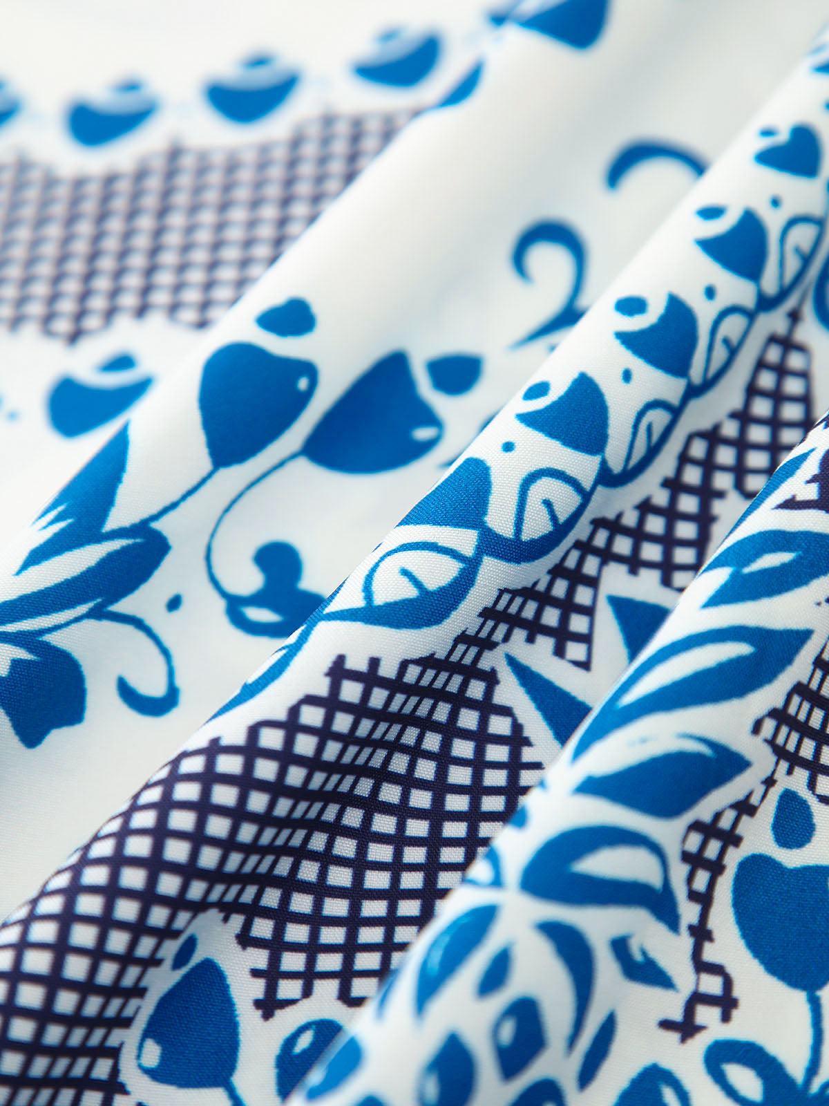 Ocean Bloom Çiçek Desenli Cami Elbise Shine Aura