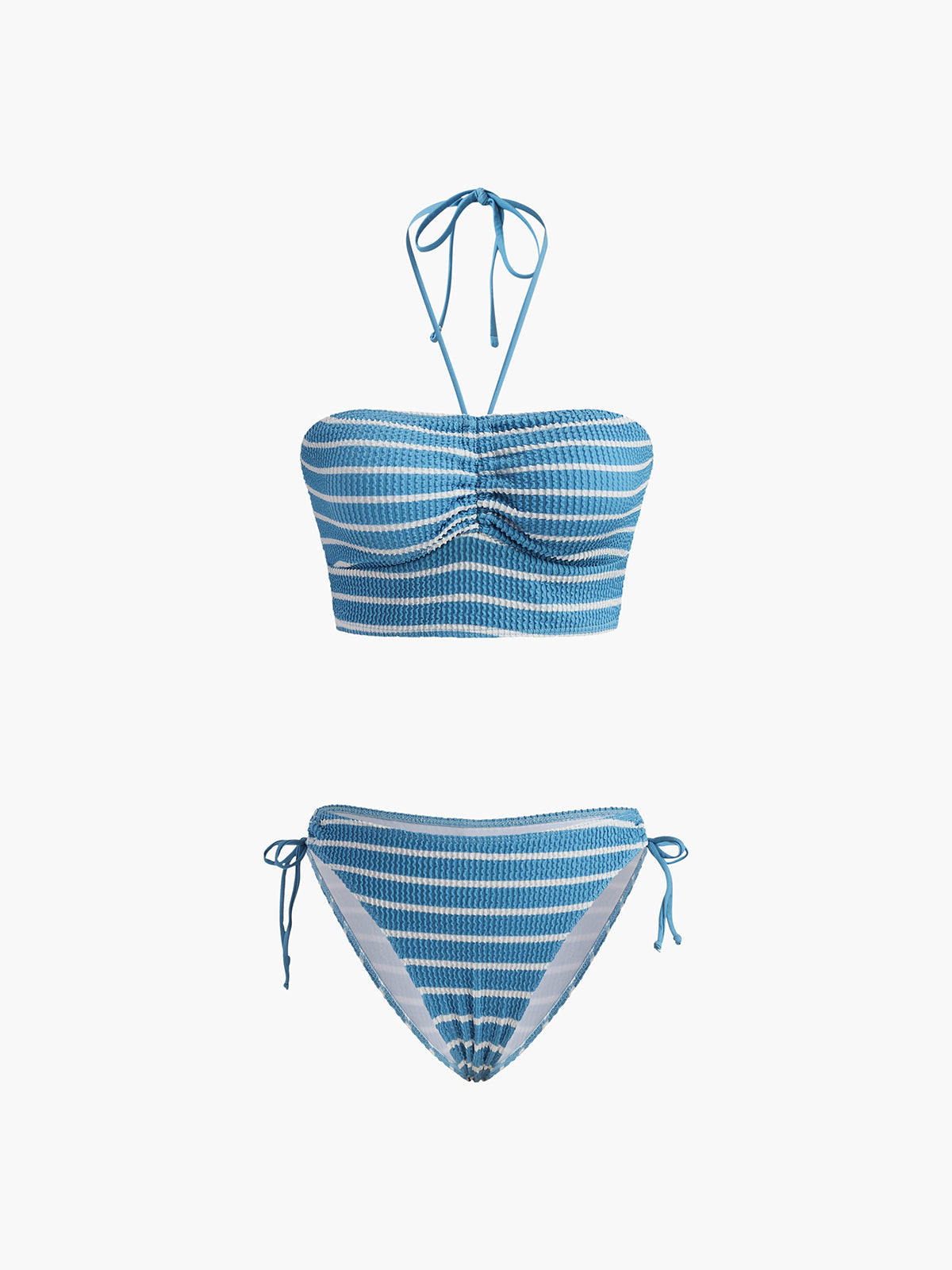 Halter Çizgili Bikini Takımı Shine Aura