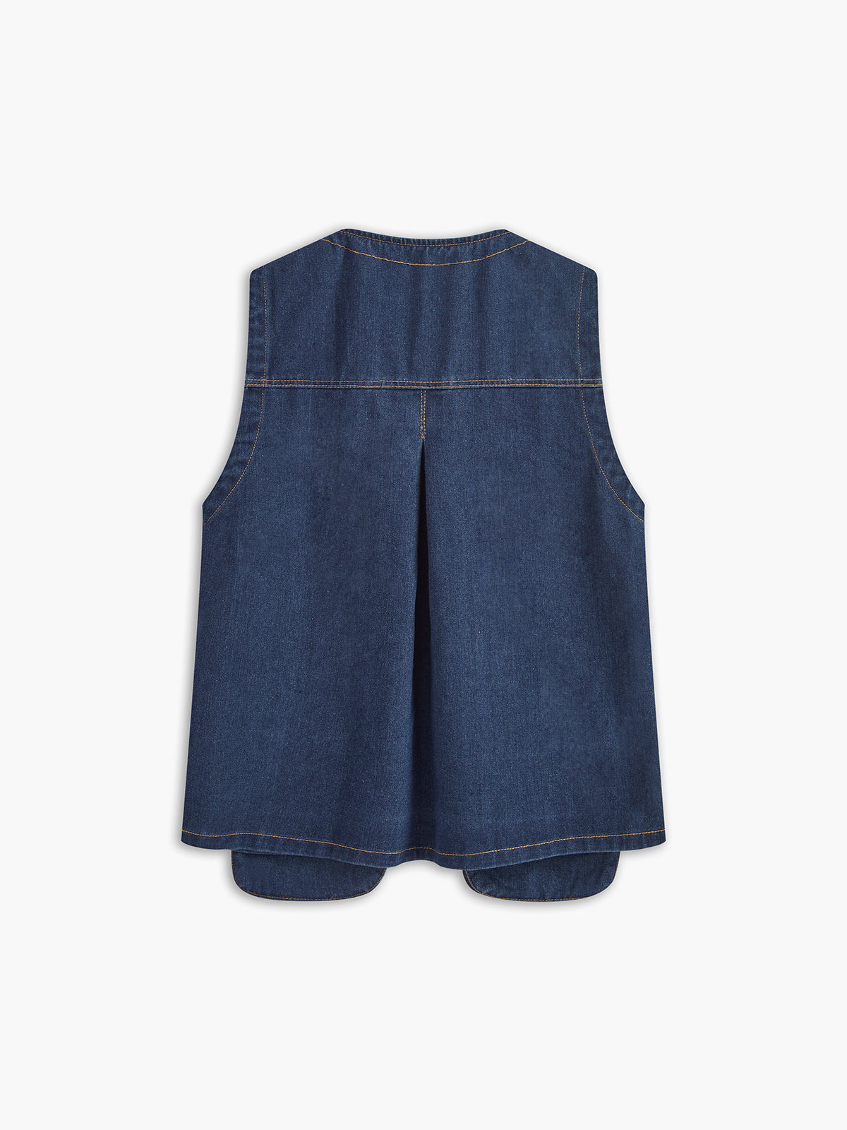 Denim Tie-Front Tank Top Shine Aura
