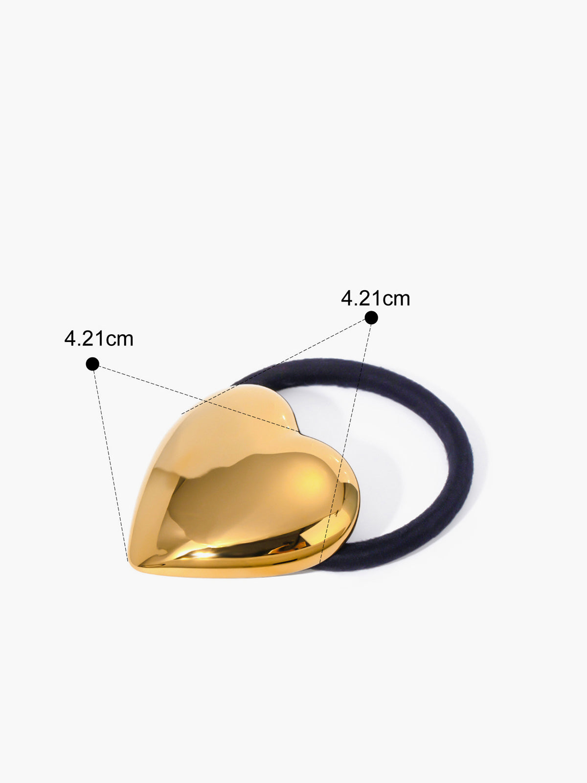 Kalp Metal Saç Bağı Shine Aura