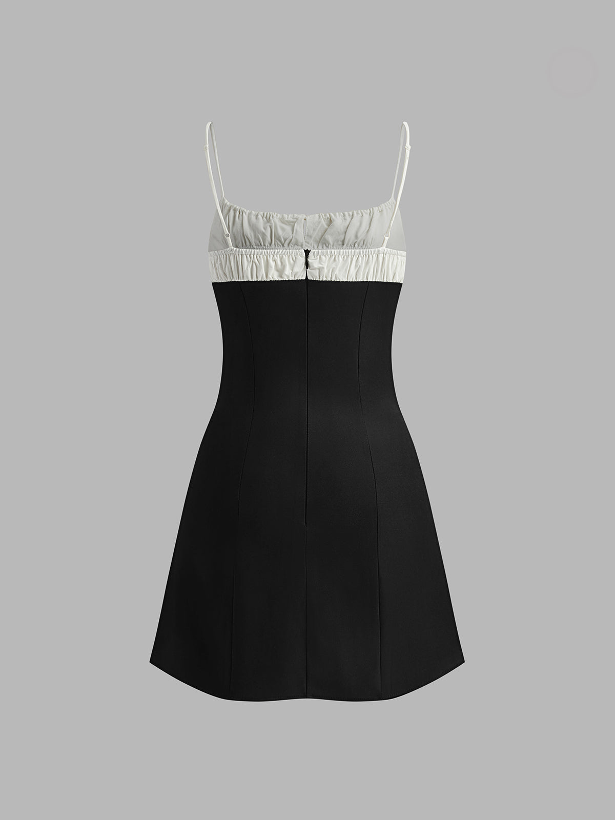 Kontrast Bağcıklı Cami Kısa Elbise Shine Aura