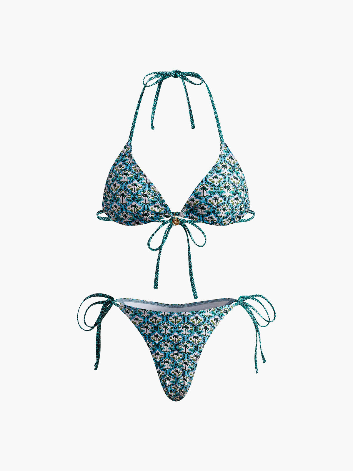 Baskılı Dantelli Bikini Takımı Shine Aura