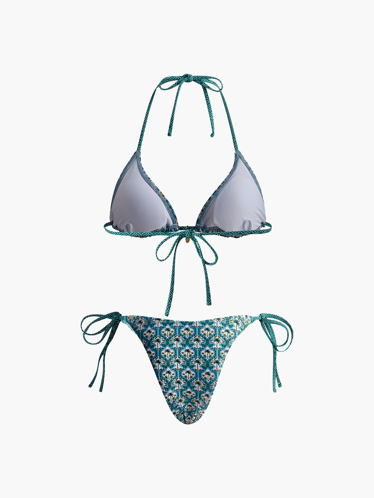 Baskılı Dantelli Bikini Takımı Shine Aura