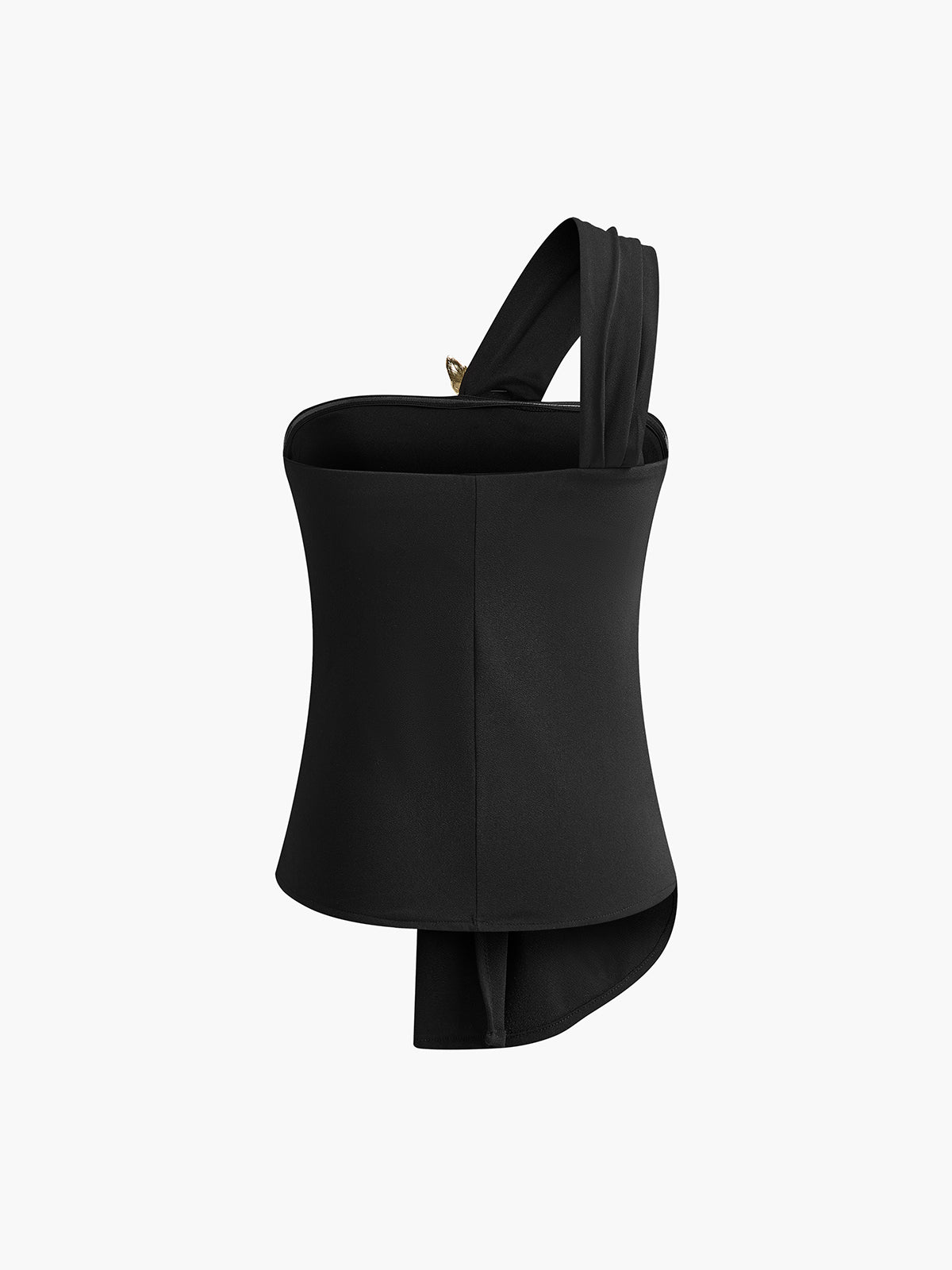 Asimetrik Tek Omuzlu Metal-Kelebek Atlet Shine Aura