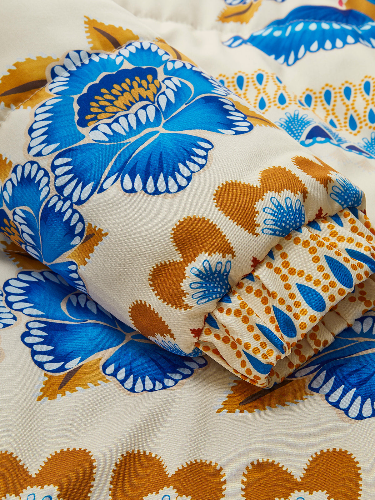 Boheme Baskılı Fermuarlı Kış Kabanı Shine Aura