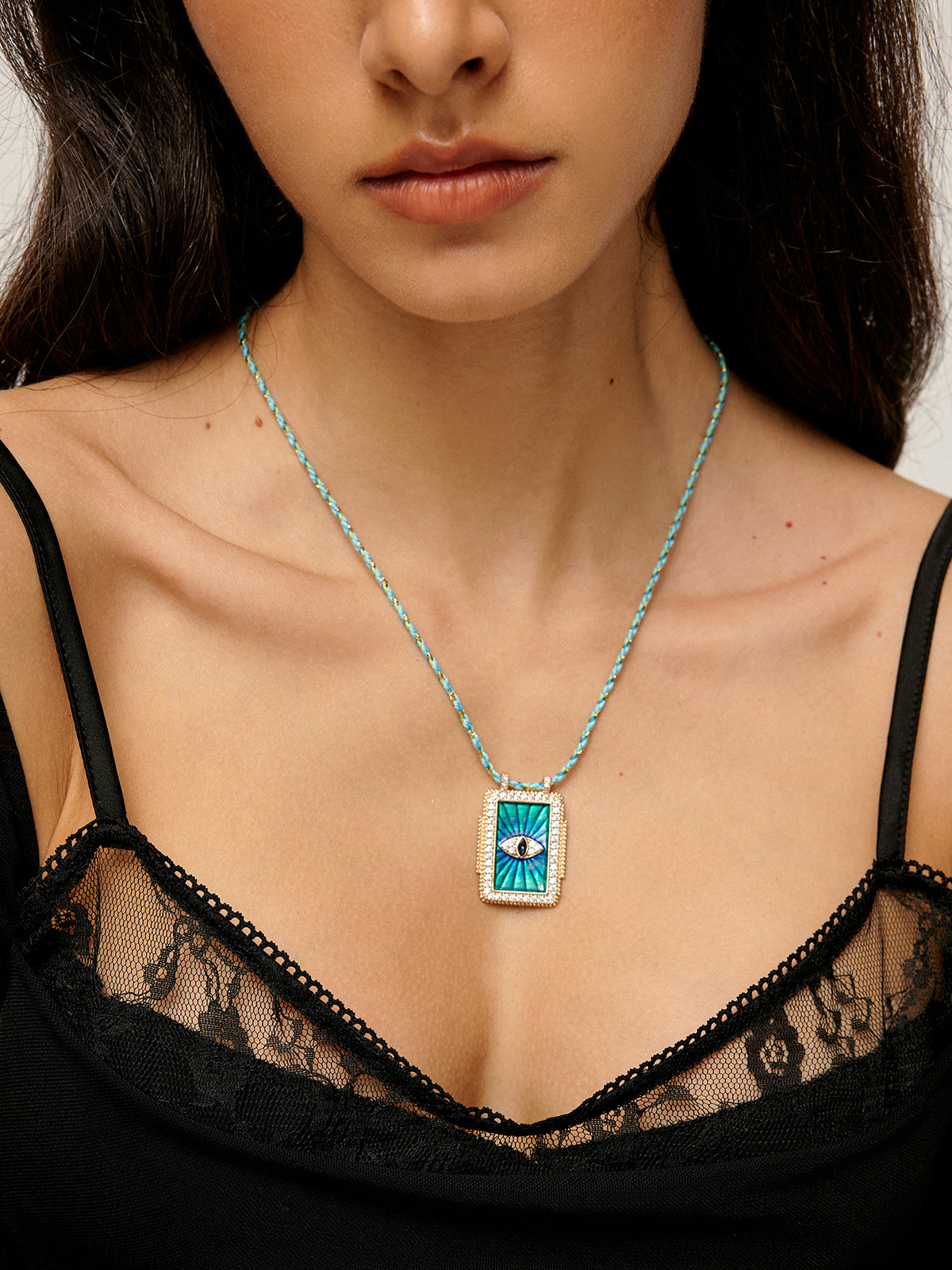 Powerful Protection-Evil Eye Pendant Necklace Shine Aura